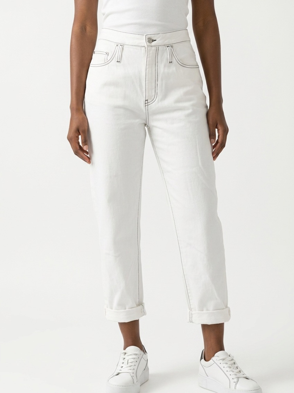 DEPARTMENT FIVE | D20D71 White Wide Leg Jeans Made in Italy Women’s Size 26